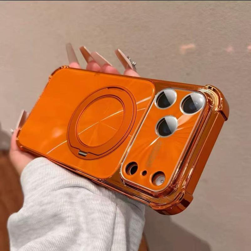 Cd-Pattern Foldable Rotating Magnetic Case Cover for Iphone