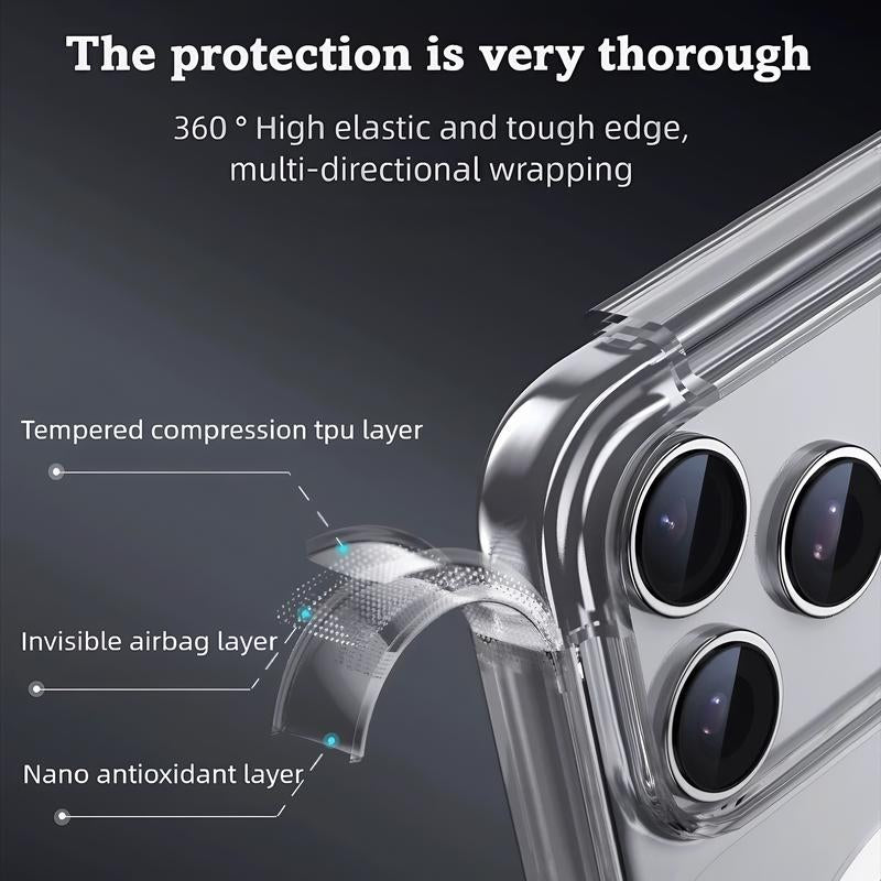 Wiwu Ultra-Clear Magnetic Phone Case with 38 N52 Magnets - Eco-Friendly TPU+PC Material, 4-Corner Air Cushion Drop Protection for Iphone 17/17 Air/17 Pro/17 Pro Max Magsafe Iphone Case