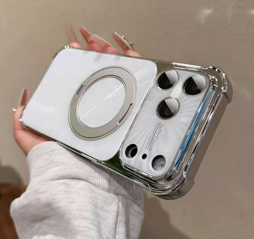 Cd-Pattern Foldable Rotating Magnetic Case Cover for Iphone