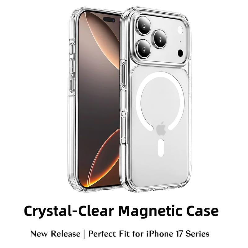 Wiwu Ultra-Clear Magnetic Phone Case with 38 N52 Magnets - Eco-Friendly TPU+PC Material, 4-Corner Air Cushion Drop Protection for Iphone 17/17 Air/17 Pro/17 Pro Max Magsafe Iphone Case